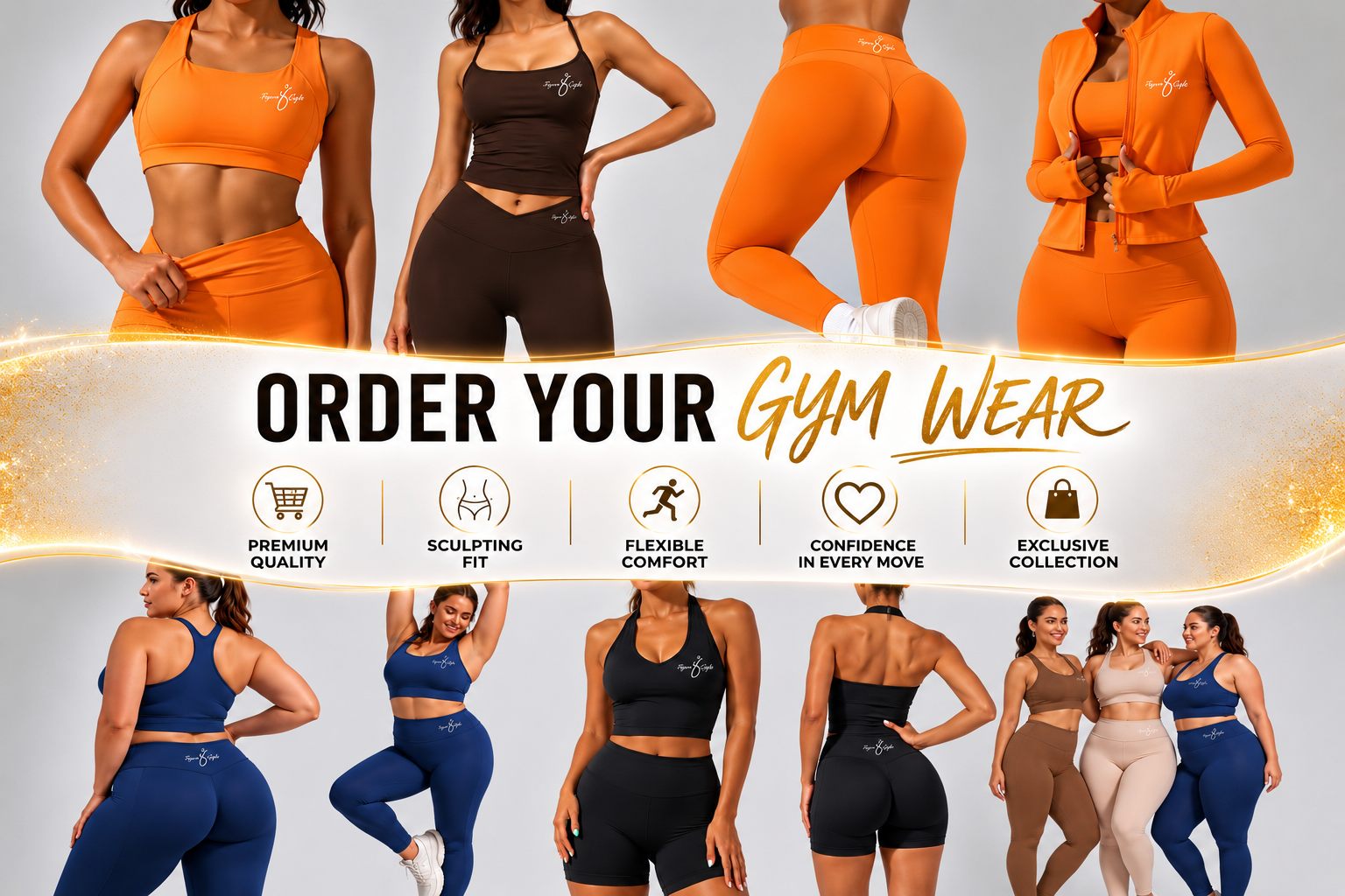 Order your gym wear — athletic gear designed for the Figure 8 lifestyle